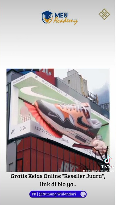 Iklan Billboard 3D Tokyo Jepang, Sepatu Nike