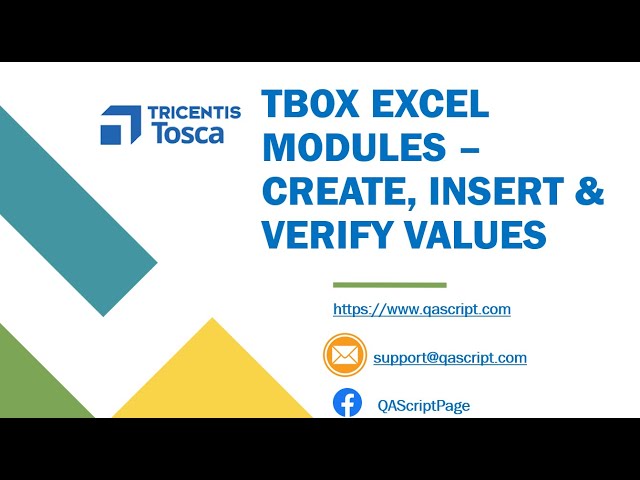 Tosca Tutorial | Lesson 20 -  Create, Open, Modify u0026 Delete Excel Workbook | Excel Engine | class=