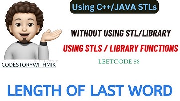 Length of Last Word | 2 Ways | Leetcode 58 | Amazon | codestorywithMIK
