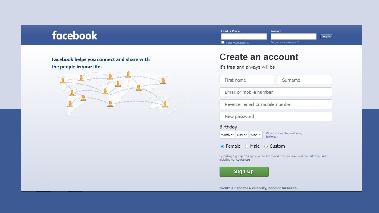 Facebook Style login page and Registration page using HTML and CSS