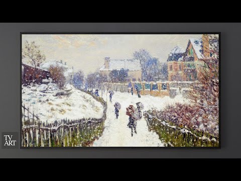 TV Art Gallery | Claude Monet – Boulevard St-Denis, Argenteuil, Snow Effect 1875 | [1 Hour]