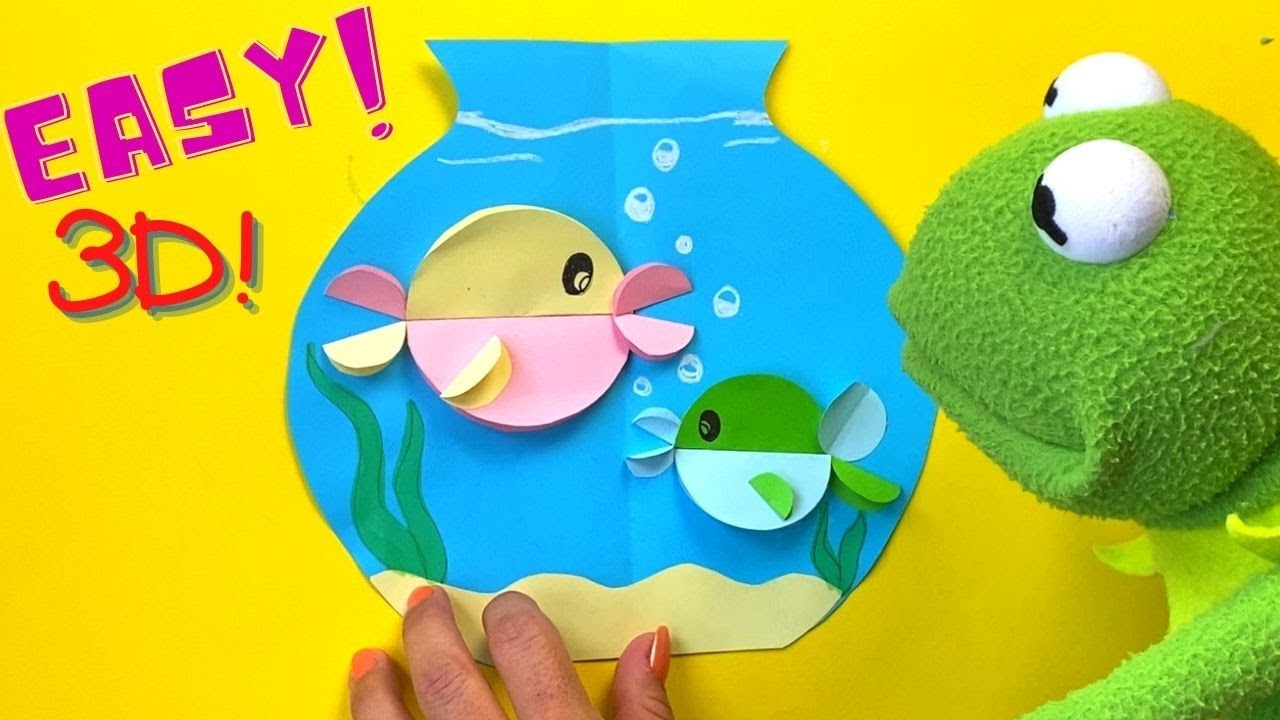 Καλοκαιρινή κατασκευή: Γυάλα με Τρισδιάστατα Ψάρια / Summer craft - DIY / 3D Fish bowl