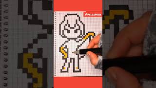 Чарли из Бравл Старс Как рисовать по клеточкам рисунки How to Draw Pixel Art Brawl Stars Charlie