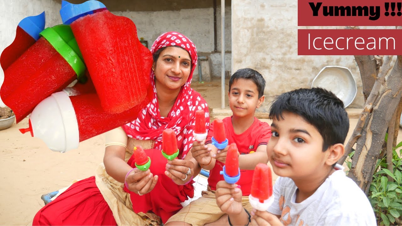 Homemade Watermelon Popsicle ।summer special ice-cream। Traditional ...