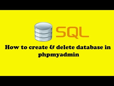 MySQL Database Tutorial - 3 - How to create & delete database in phpmyadmin