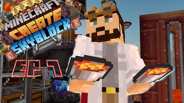 Skyblock with Create mod episode 7: Sky High Factory and Lava farm!