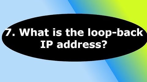 What is the loop back IP address?