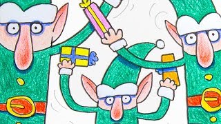 How to Draw Santa&#39;s Elves | Learn to Draw Christmas