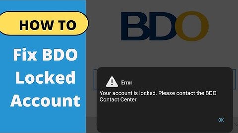 BDO LOCKED ACCOUNT PAANO AYUSIN | Online Banking Acct Lock| Nettos