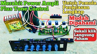 merakit power amplifier stereo plus tone control OCL 150 watt