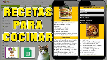 APLICATIVO DE RECETAS PARA COCINAR CON GOOGLE SHEETS Y MIT APP INVENTOR