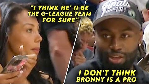 ‘I don’t think Bronny is a pro,’ Celtics’ star Jaylen Brown appears to say on camera!!