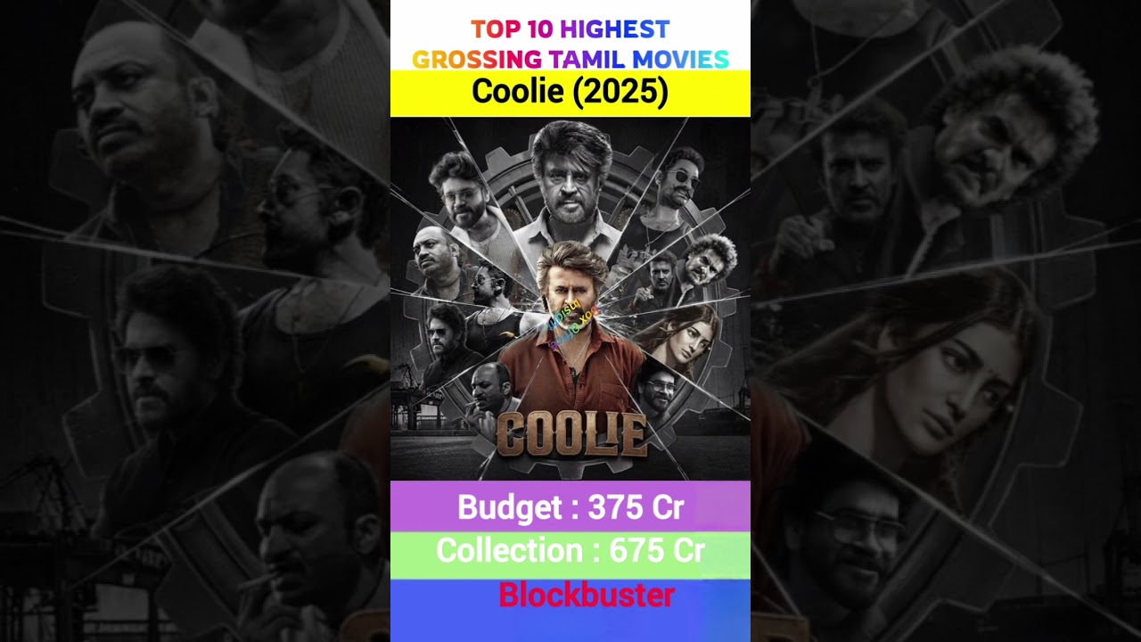 Top 10 Highest Grossing Tamil Movies #boxoffice #shorts #blockbuster #top10 #foryou #trends #reels