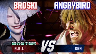 SF6 ▰ BROSKI (A.K.I.) vs ANGRYBIRD (Ken) ▰ High Level Gameplay