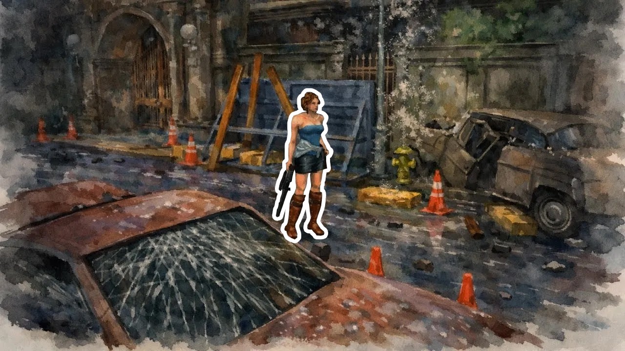 Resident Evil 3: Nemesis (1999) – Busted Water Hydrant Ambience | 1 Hour