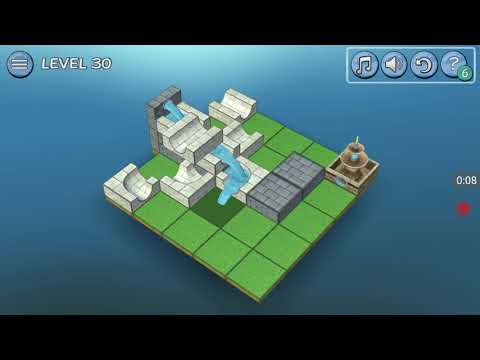 Flow water fountain 3D puzzle basic walkthrough level 30