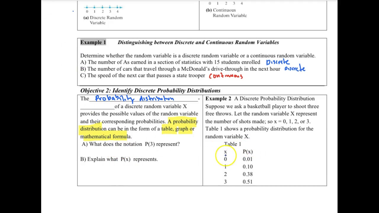 6.1 Part 1 Probability Distributions / Discrete and Continuous - YouTube