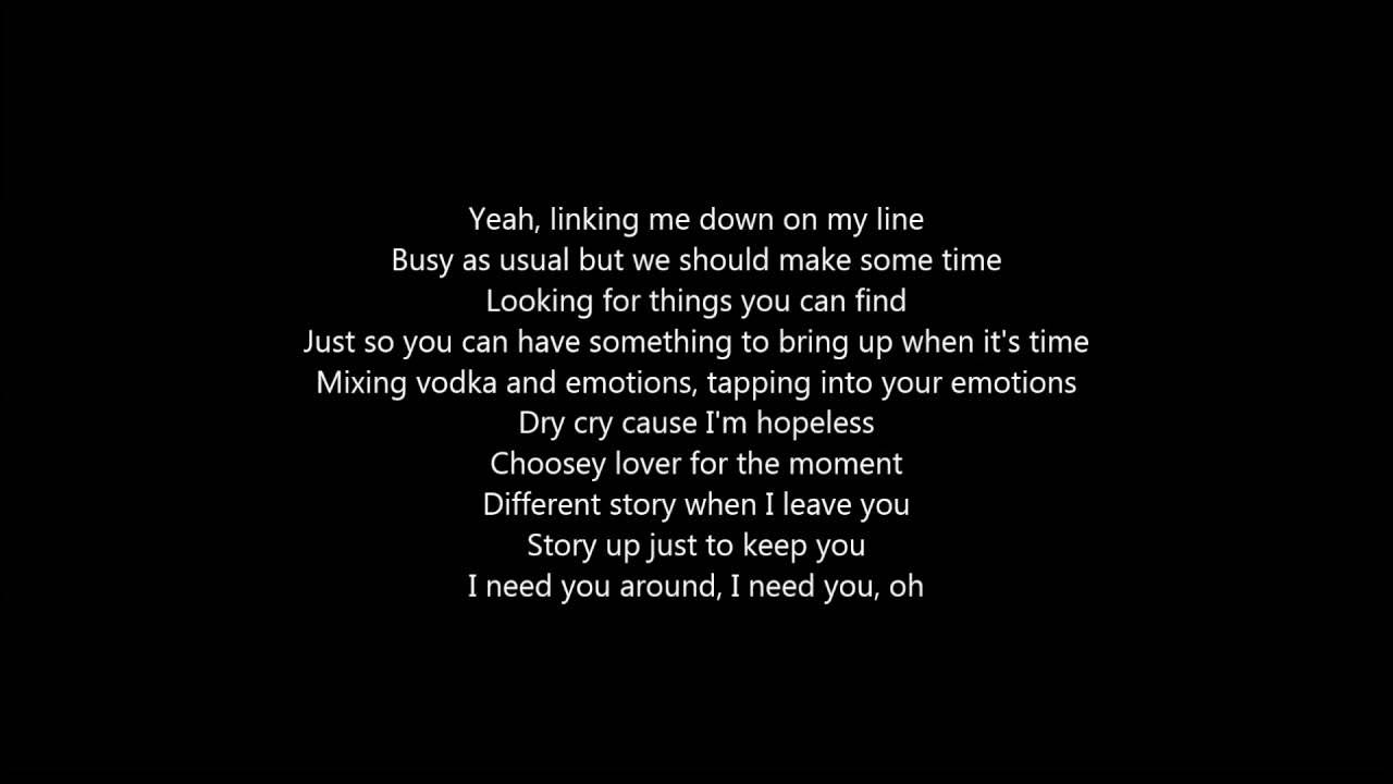 Drake (Ft. PARTYNEXTDOOR) With you (Lyric Video) YouTube