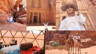 تجربة التخييم في صحراء وادي رم  رحلتي الى البتراء؟ فلوق 5 | petra & wadi rum vlog