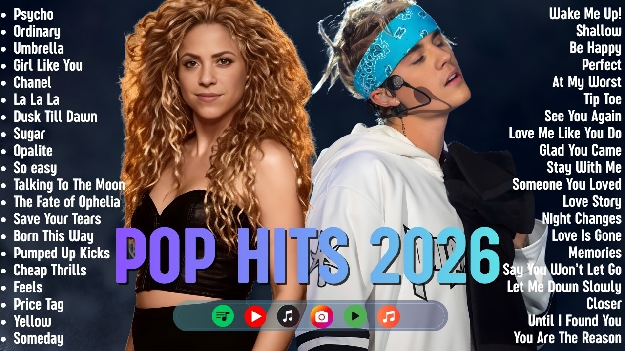 Billboard Top 50 🎧👑 Viral Pop Hits 2026 – Taylor Swift, Adele, Justin Bieber,  Dua Lipa, Maroon 5,..