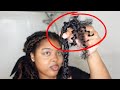 Take down faux locs in SECONDS safely | remove/easy/quick/fast wrapped method