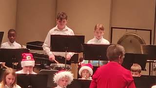 Joel in Beginning band. 1ST band concert