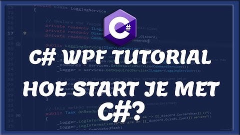 HOE START JE MET C# || Programmeren in c# | Beginner Tutorial #1