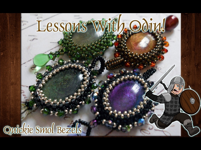 Oval Beaded Cabochon Jewelry Making Tutorial - Lessons With Odin 