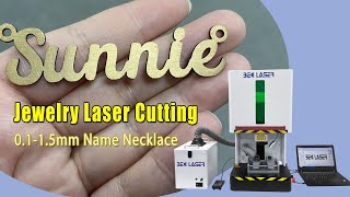 Jewelry laser engraving cutting machine for gold silver brass platinum customized name necklace