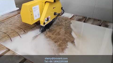 TITAN 5 axis cnc CAD input quartz stone sink cutting machinery bridge saw machine