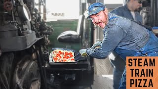 I made pizza on the COAL SHOVEL of a 1928 STEAM TRAIN - original edit [K-37 Kitchen] screenshot 4