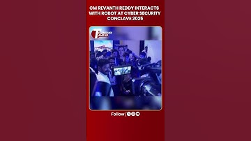 CM Revanth Reddy Interacts with Robot at Cyber Security Conclave 2025 | CyberSecurity | AI |