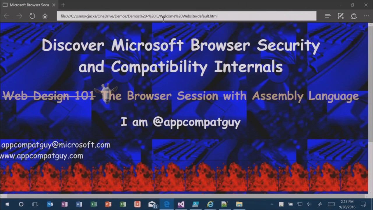 Microsoft Ignite 2016 Discover Microsoft browser security and ...