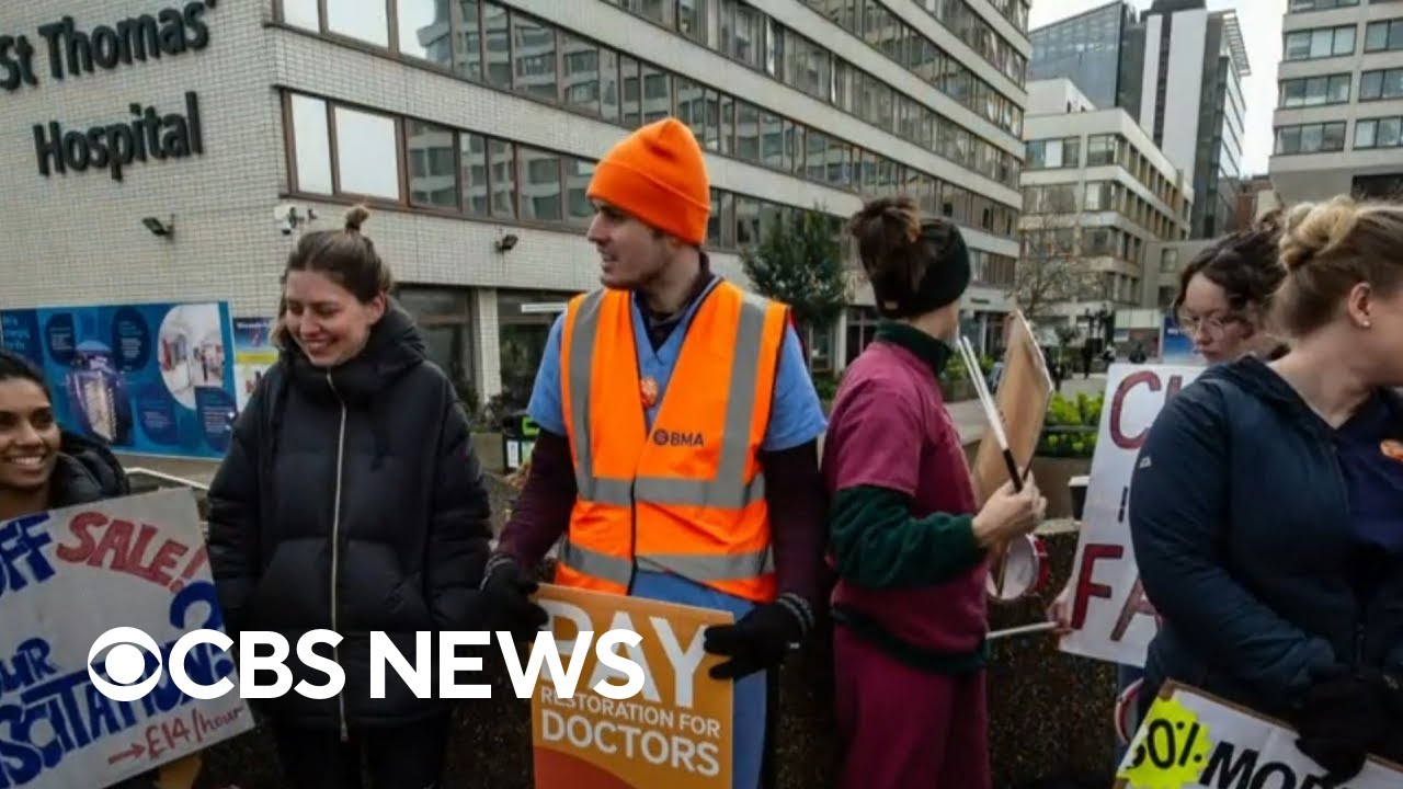 ⁣United Kingdom's junior doctors strike for better pay, working conditions