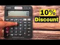 How To Calculate 10 Percent Discount on Calculator