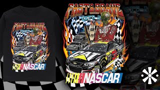 How to Make Design streetwear vintage in Photoshop // Nascar racing