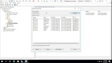 How to Backup and Restore GPO