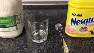 How to make nesquik strawberry milkshake