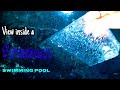 View inside a frozen swimming pool