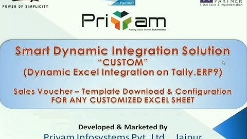 Quick view of Tally Integration
