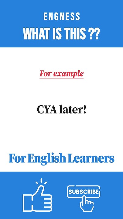 CYA Meaning YouTube cya-see-you