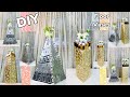 DIY” Two Unique Glamorous Holiday Tall Floor Vases Using Styrofoam & Foam Boards || Home Decors 2020