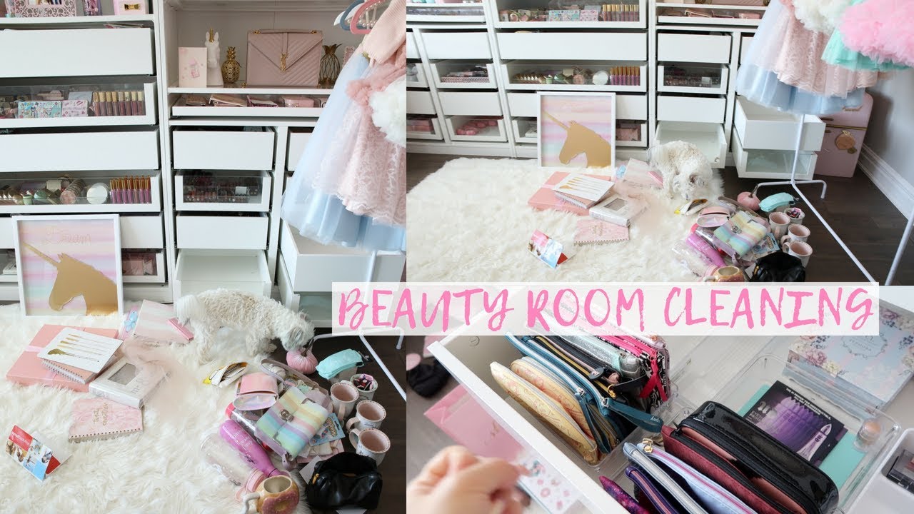 ORGANIZING MY BEAUTY ROOM!🙌🏻-SLMissGlamVlogs🏡💕