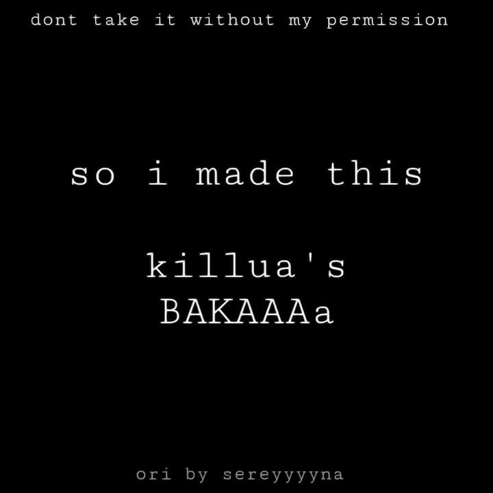 killua's baka // edit audio