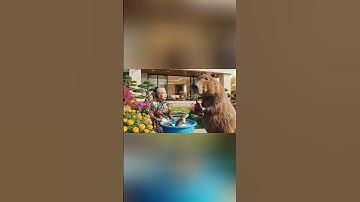 Capybara cùng bà tắm cho con sốc và cái kết #capybara