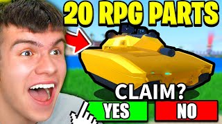 How To FIND ALL 20 RPG PART LOCATIONS In Roblox Military Tycoon! GOLDEN PL-01 EVENT!