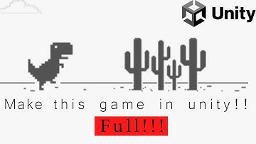 Make Chrome Dino(endless Runner game) in Unity!!Full!!