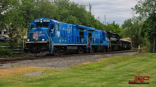 Finger lakes railway GS2 with 1989 and 1943 arrive and depart Solvay, NY 5/20/26