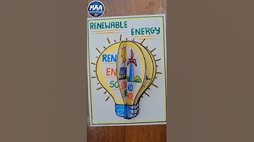Renewable sources of energy Project Drawing | Types of Energy project #shorts #short #viral #video