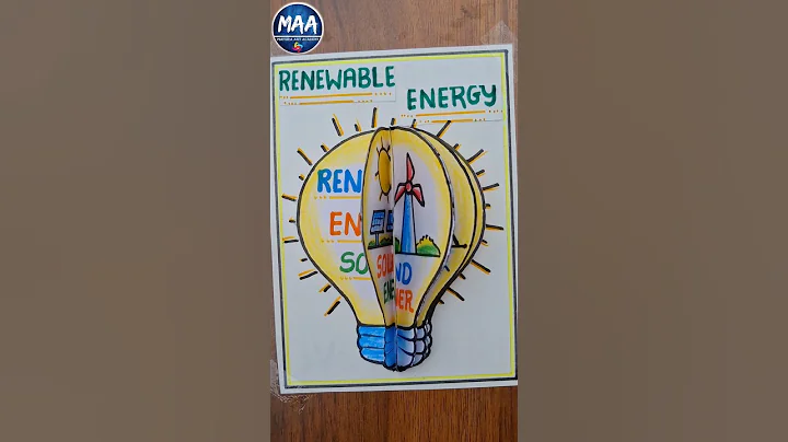 Renewable sources of energy Project Drawing | Types of Energy project #shorts #short #viral #video